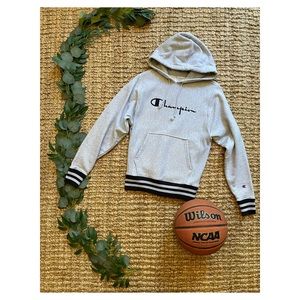 Champion Adult gray black XS Grey reverse weave hoodie